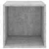 Veggskap i 2 stk 37x37x37 cm konstruert tre betonggrå