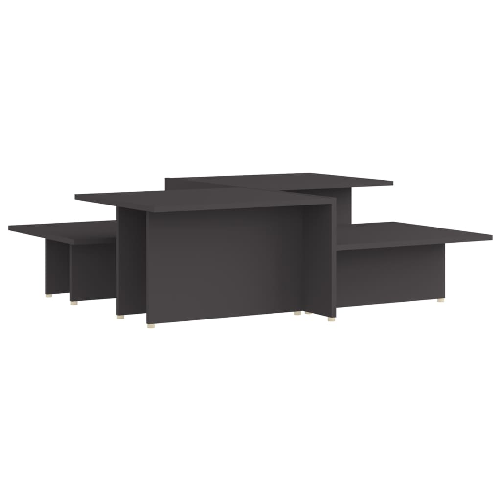 Salongbord 2 stk grå 111,5x50x33 cm konstruert tre