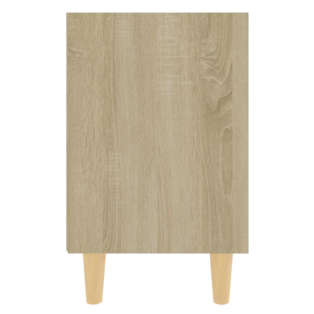 Nattbord med ben i heltre 2 stk sonoma eik 40x30x50 cm
