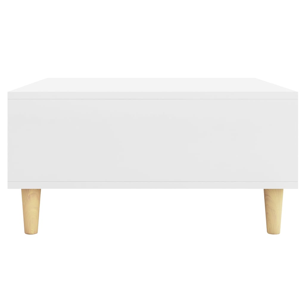 Salongbord hvit 60x60x30 cm konstruert tre