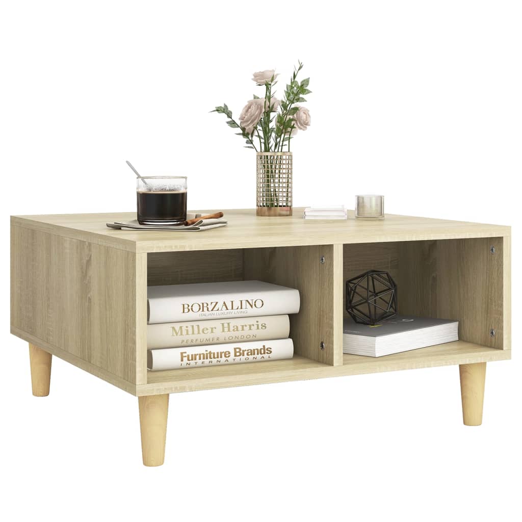 Salongbord sonoma eik 60x60x30 cm konstruert tre