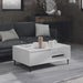 Salongbord hvit 90x60x35 cm konstruert tre