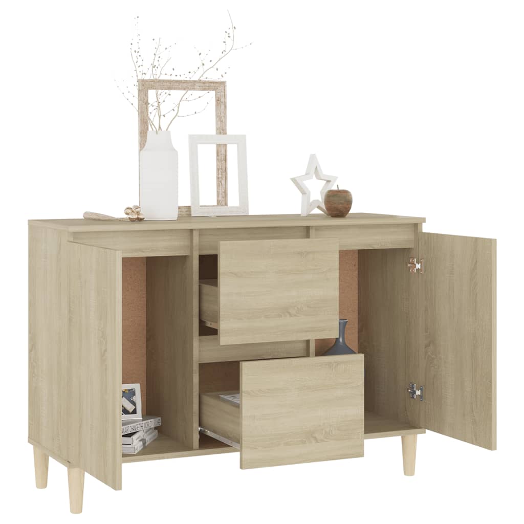 Skjenk sonoma eik 101x35x70 cm konstruert tre