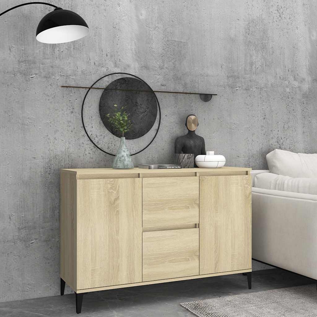 Skjenk sonoma eik 102x35x70 cm konstruert tre