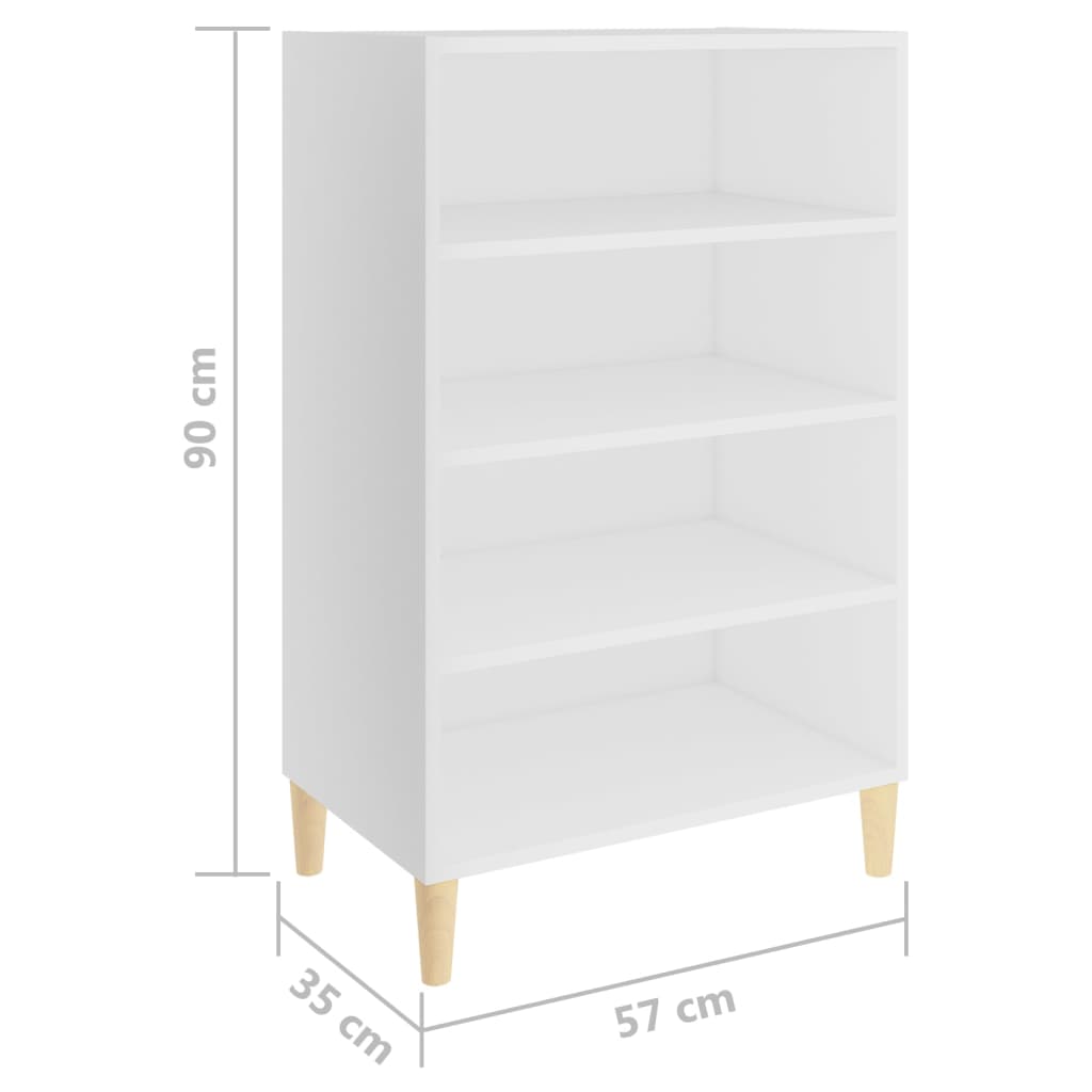 Skjenk hvit 57x35x90 cm konstruert tre