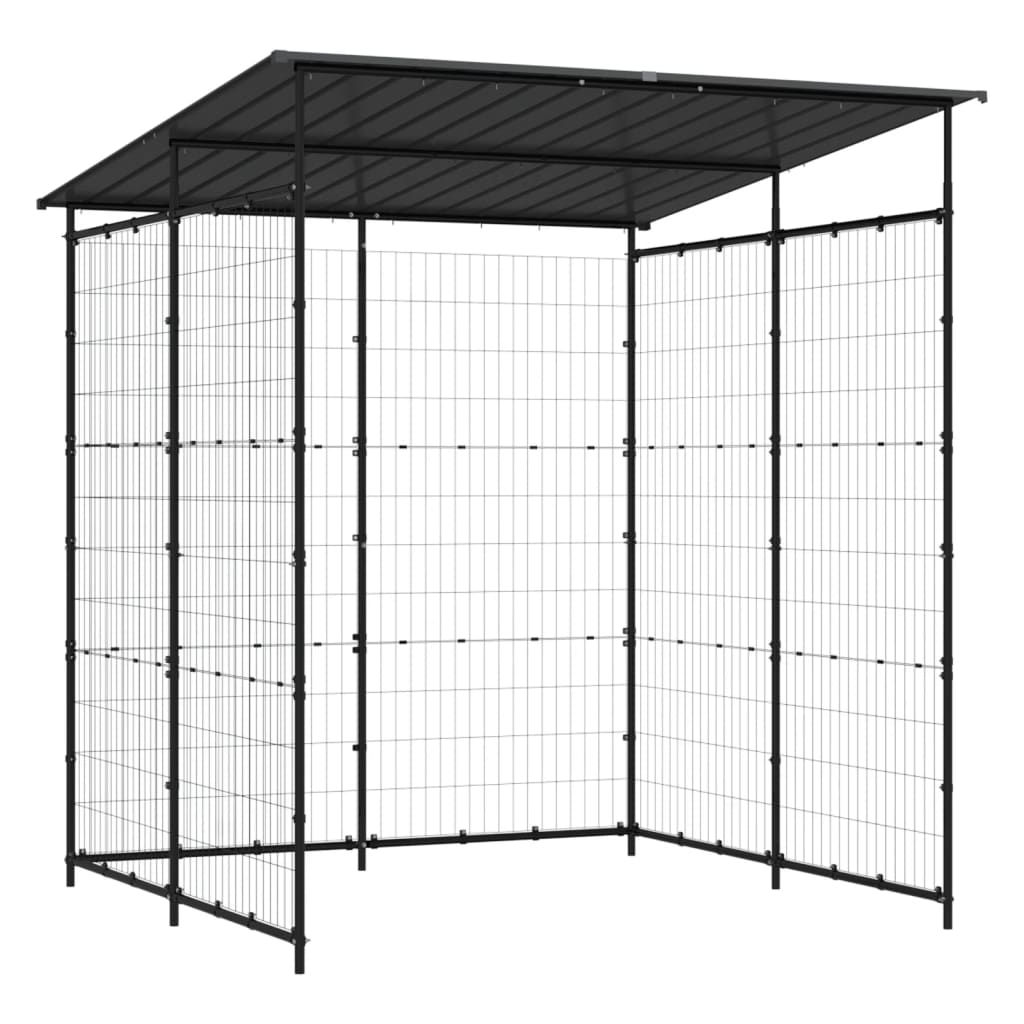 Sykkelskur 190x190x222 cm stål svart vidaXL