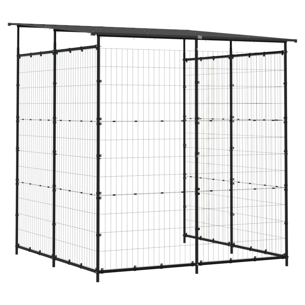 Sykkelskur 190x190x222 cm stål svart vidaXL