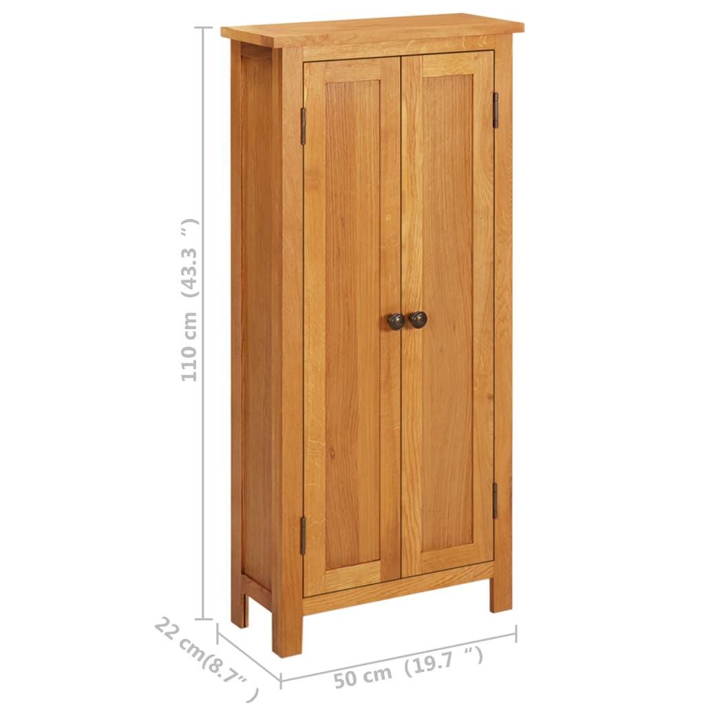 Oppbevaringsskap 50x22x110 cm heltre eik