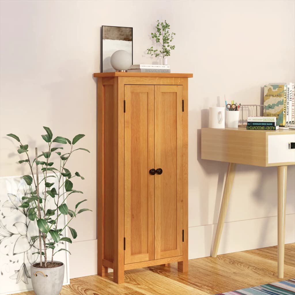 Oppbevaringsskap 50x22x110 cm heltre eik