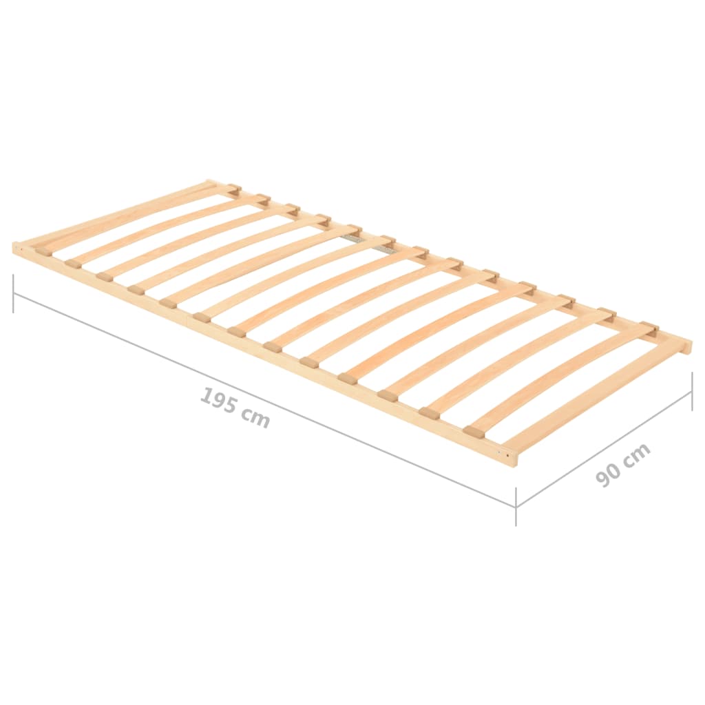 Spilebase med 13 lameller 90x200 cm