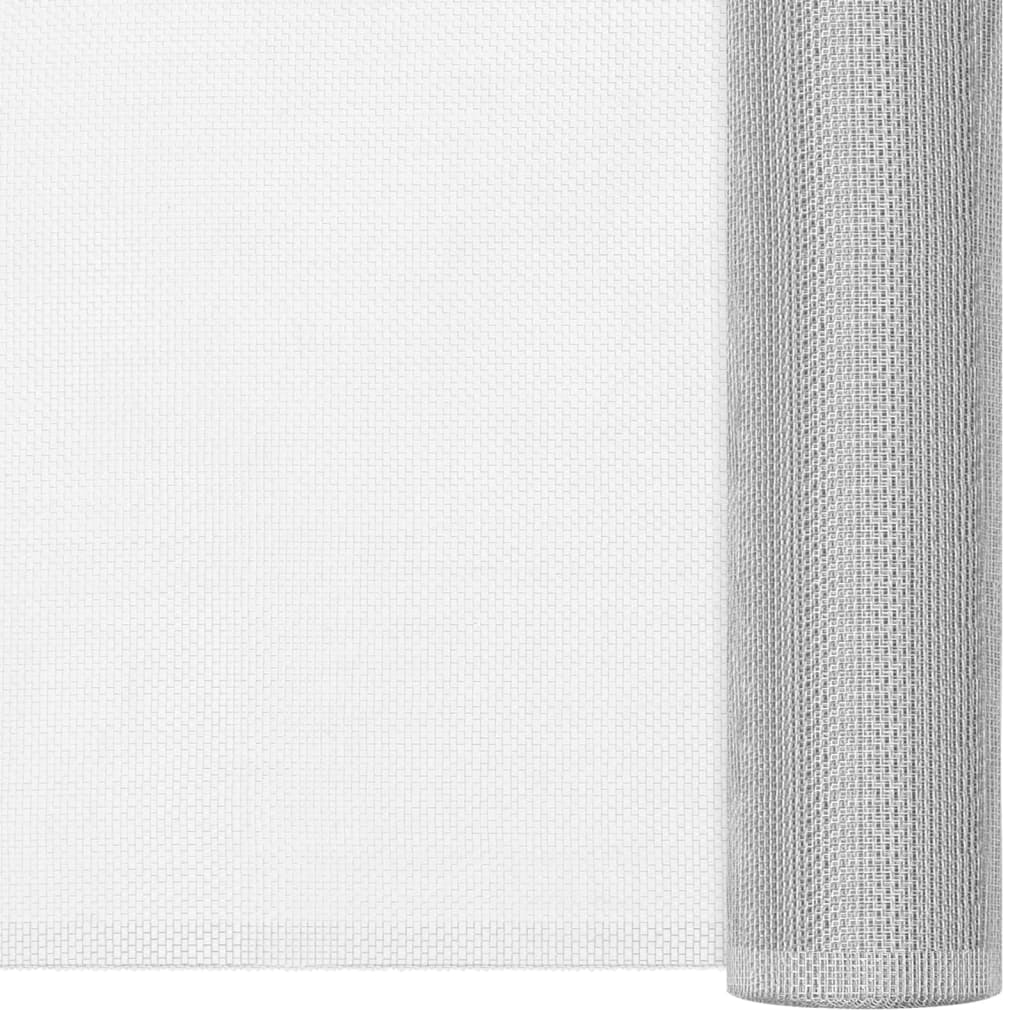 Nettingskjerm aluminium 60x1000 cm sølv