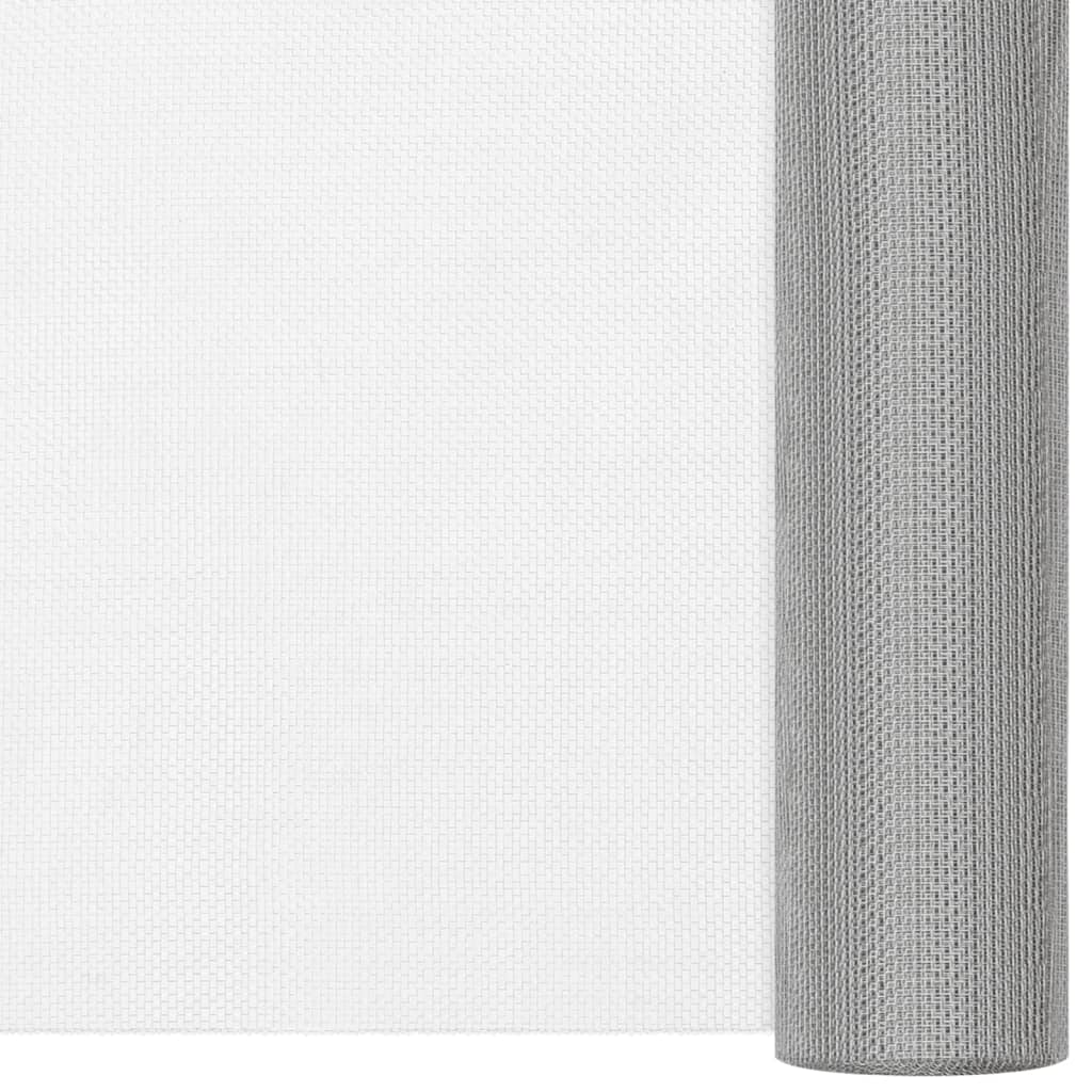 Nettingskjerm rustfritt stål 60x2000 cm sølv