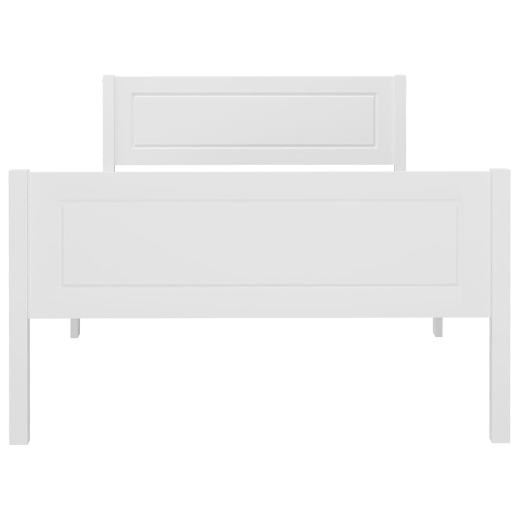 Sengeramme hvit heltre furu 90x200 cm