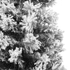 Slankt kunstig juletre med flokket snø grønn 120 cm PVC