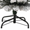 Slankt kunstig juletre med flokket snø grønn 120 cm PVC