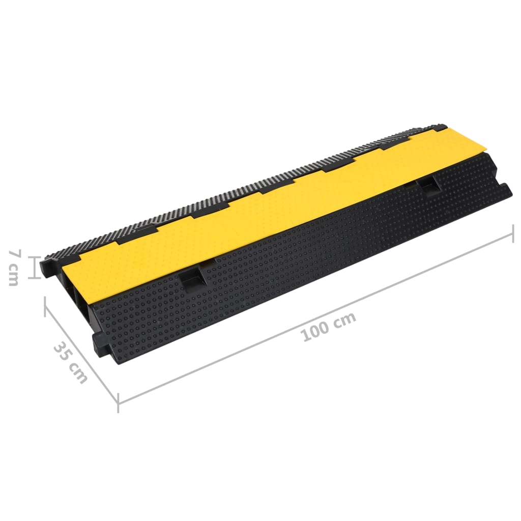 Kabelbeskytter 2 kanaler 2 stk 100 cm gummi vidaXL