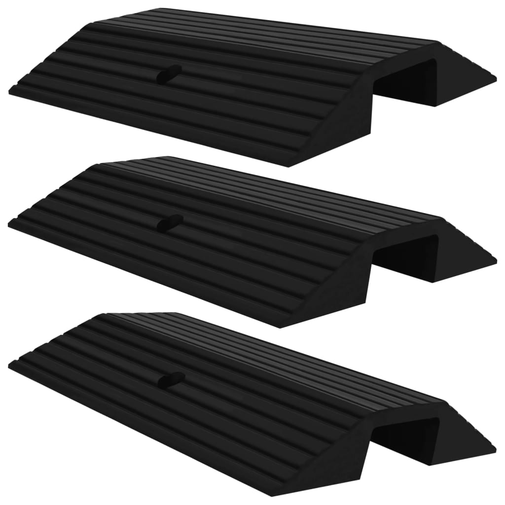Terskelramper bro 3 stk 49x40x8 cm gummi