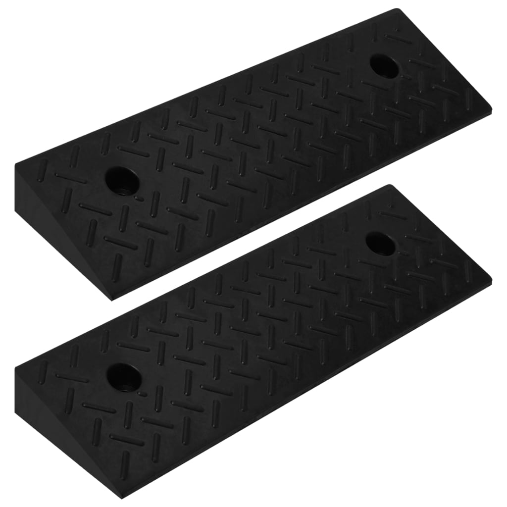 Fortausrampe 2 stk 50x17,5x5 cm gummi vidaXL