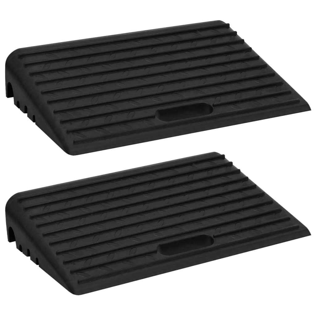 Fortausramper 2 stk 50x30x11 cm gummi
