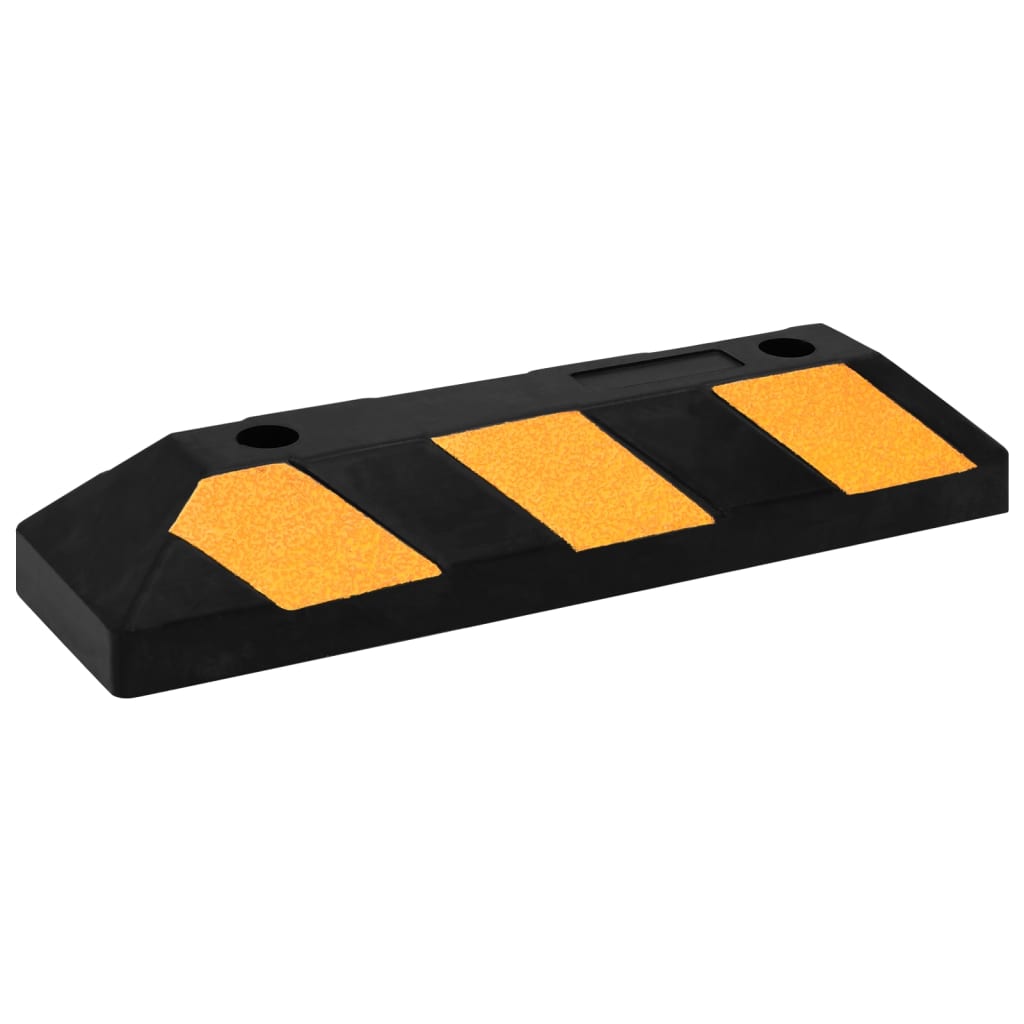 Reflekterende parkeringsklosser 2 stk 56x15x10 cm gummi