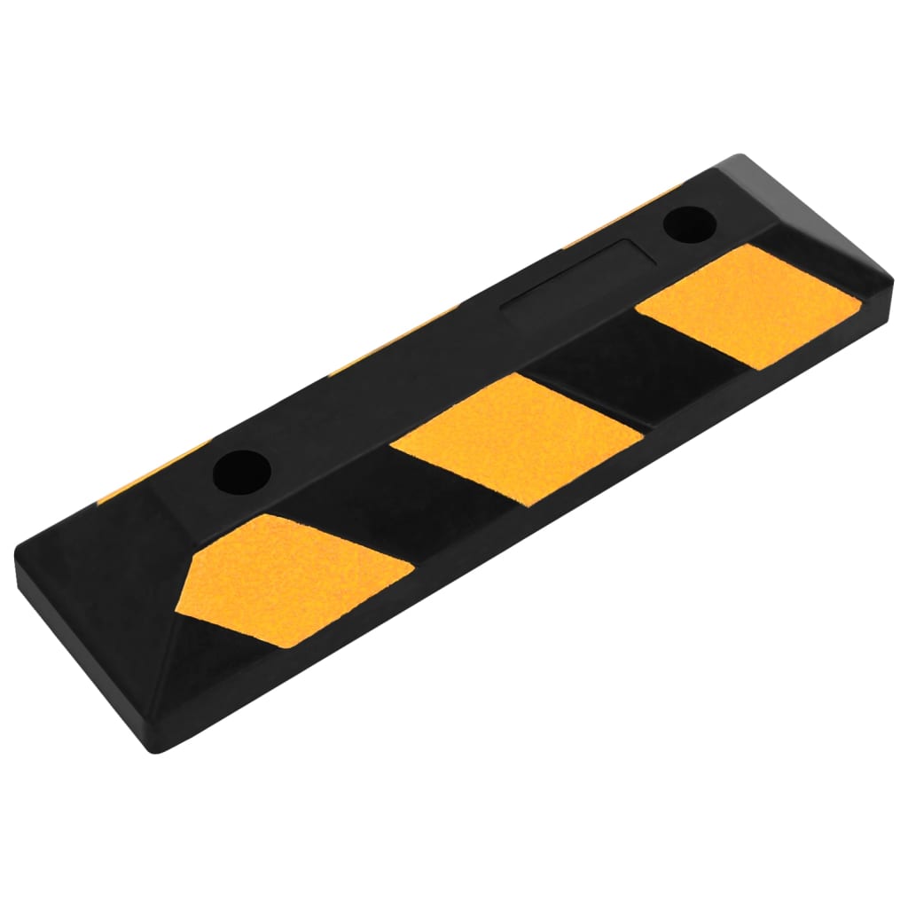 Reflekterende parkeringsklosser 2 stk 56x15x10 cm gummi