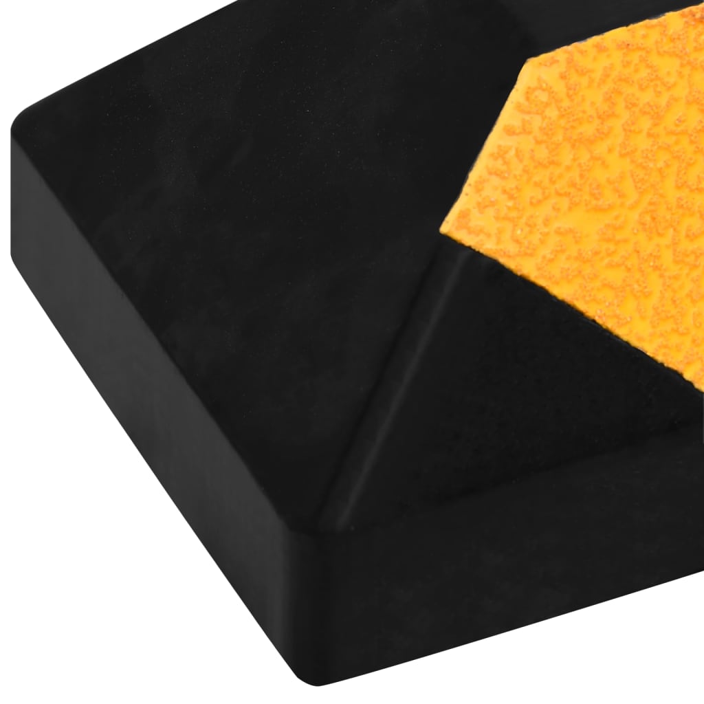Reflekterende parkeringsklosser 2 stk 56x15x10 cm gummi