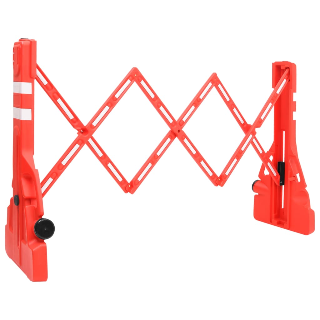 Sammenleggbar trafikksperre 210x50x105 cm rød vidaXL
