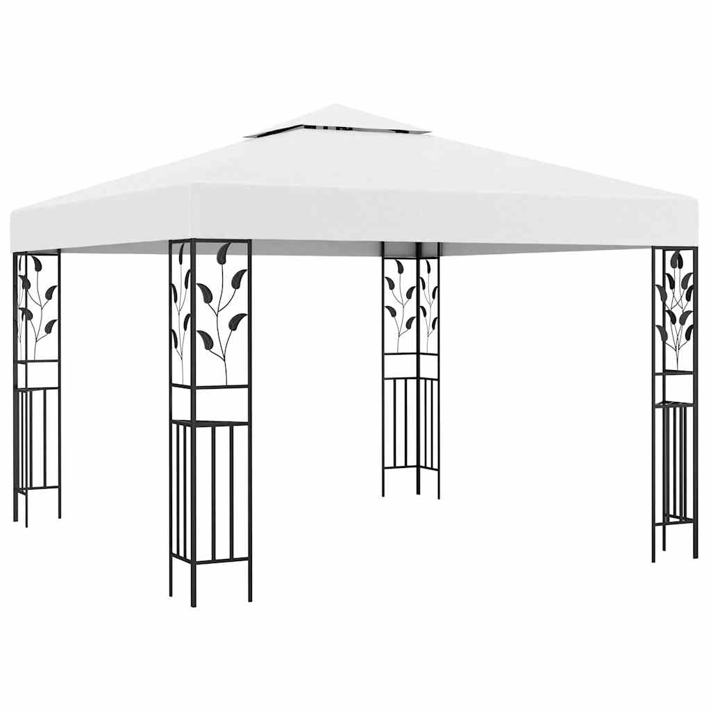 Paviljong med LED-lysslynge 3x3 m hvit