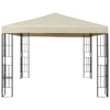 Paviljong med LED-lysslynge 3x3 m kremhvit