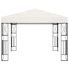 Paviljong med LED-lysslynge 3x3 m kremhvit stoff