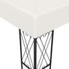 Paviljong med LED-lysslynge 3x3 m kremhvit stoff
