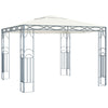 Paviljong med LED-strenglys 300x300 cm krem