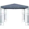 Paviljong med gardin og LED-strenglys 300x300 cm antrasitt