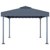 Paviljong med LED-strenglys 300x300 cm antrasitt aluminium