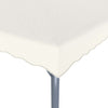 Paviljong med LED-strenglys 400x300 cm krem aluminium
