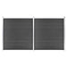 Gjerdepanelsett WPC 353x186 cm svart