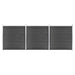 Gjerdepanelsett WPC 526x186 cm svart