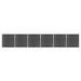 Gjerdepanelsett WPC 1045x186 cm svart