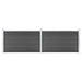 Gjerdepanelsett WPC 353x105 cm svart vidaXL