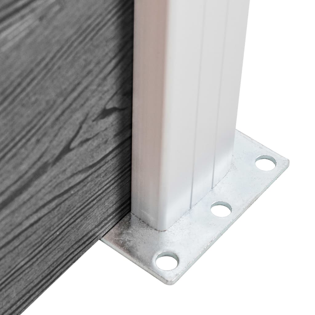 Gjerdepanelsett WPC 526x105 cm svart vidaXL
