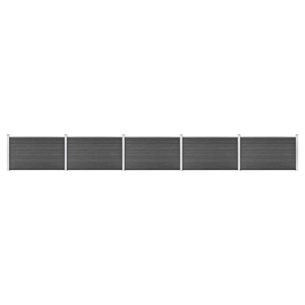 Gjerdepanel WPC 872x105 cm svart vidaXL