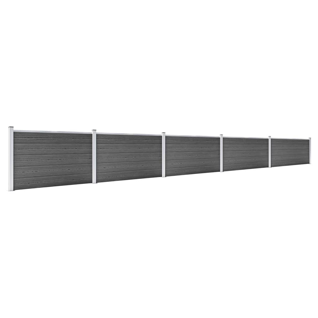 Gjerdepanel WPC 872x105 cm svart vidaXL