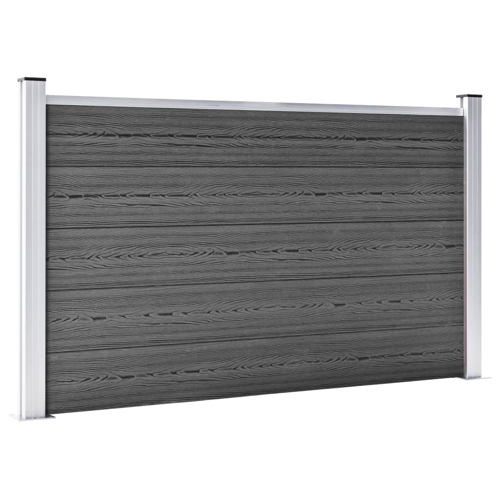 Gjerdepanel WPC 872x105 cm svart vidaXL
