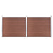 Gjerdepanelsett WPC 353x146 cm brun
