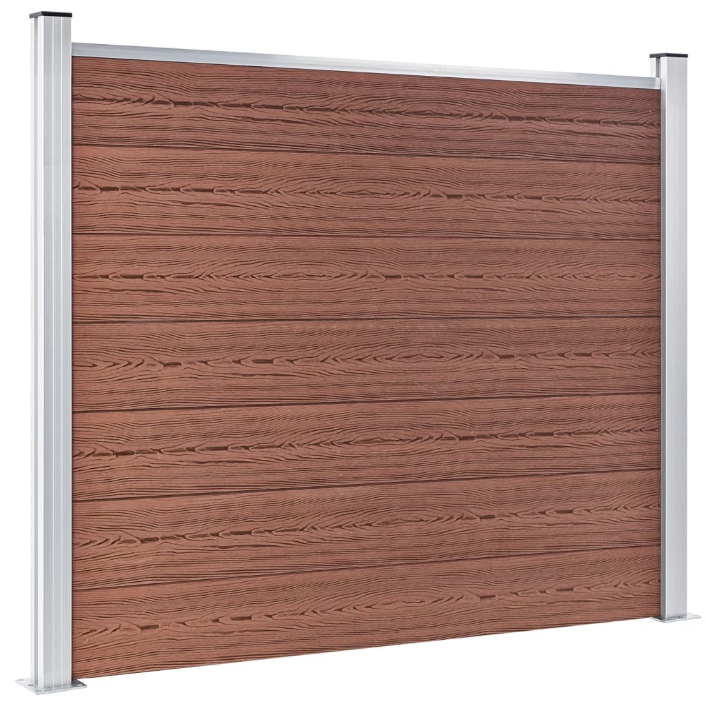 Gjerdepanelsett WPC 353x146 cm brun