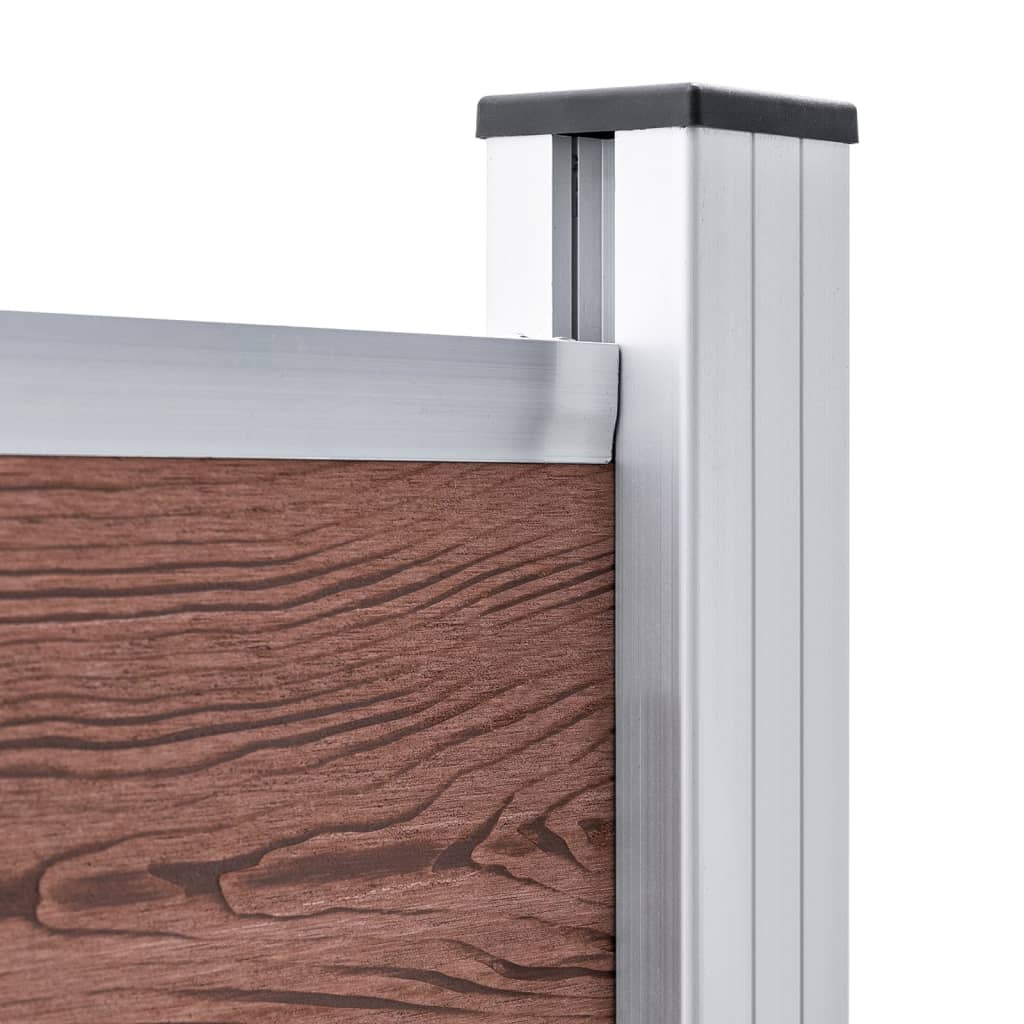 Gjerdepanelsett WPC 353x146 cm brun