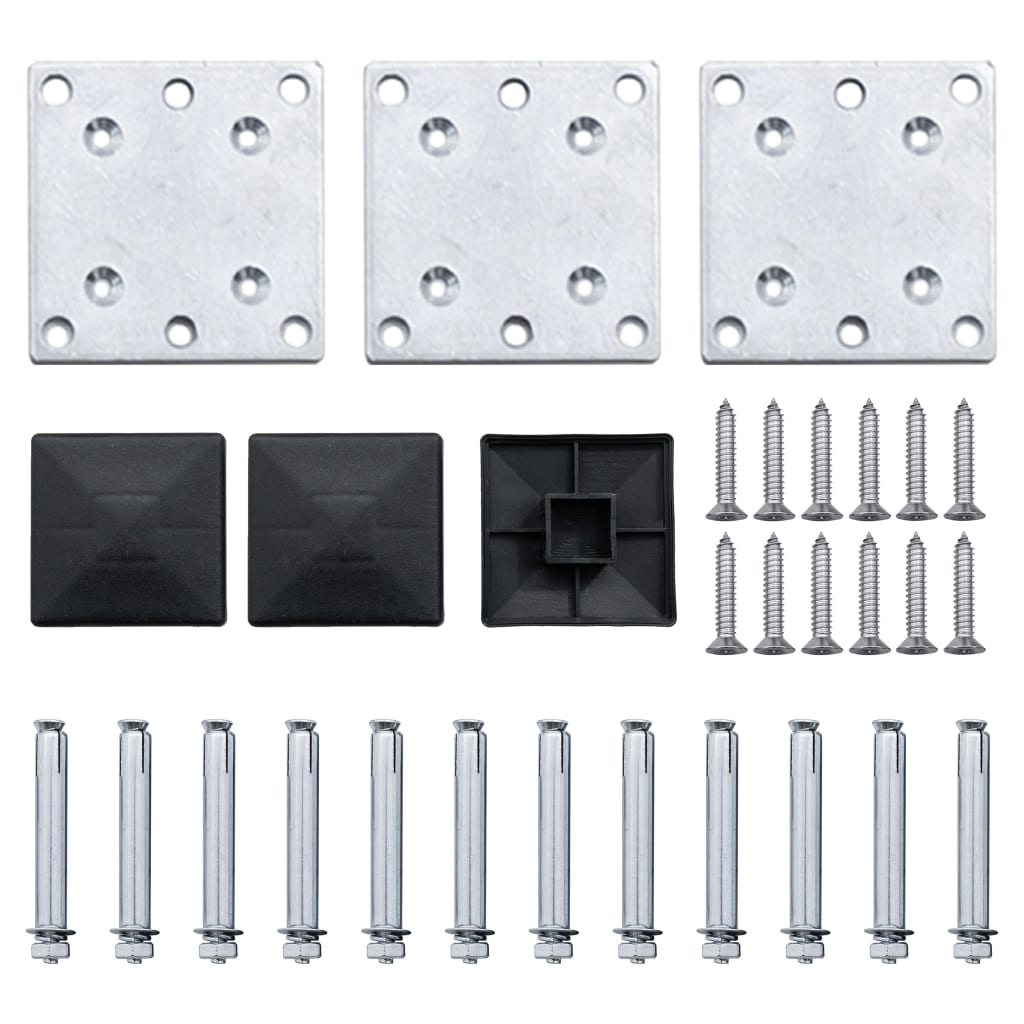 Gjerdepanelsett WPC 353x146 cm brun