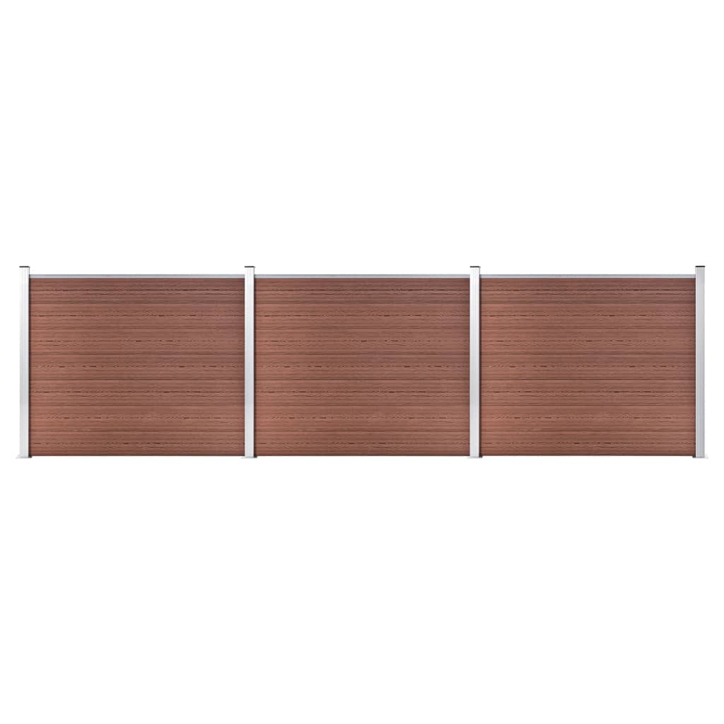 Gjerdepanelsett WPC 526x146 cm brun