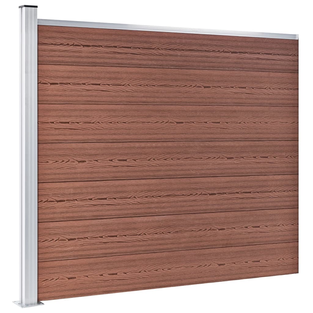 Gjerdepanelsett WPC 526x146 cm brun