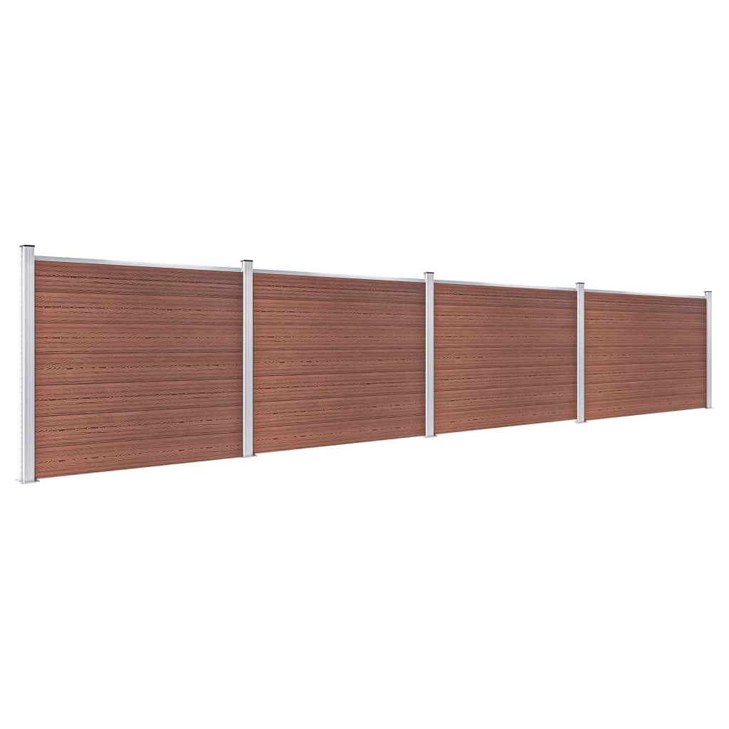 Gjerdepanelsett WPC 699x146 cm brun
